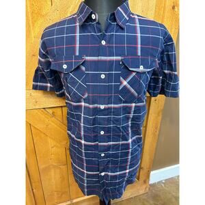 ROCAWEAR Men's 3XL Short Sleeve Button Up Blue GUC
